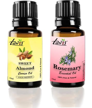 Tavis Sweet Almond Oil, Rosemary Essential Oil 20 mL