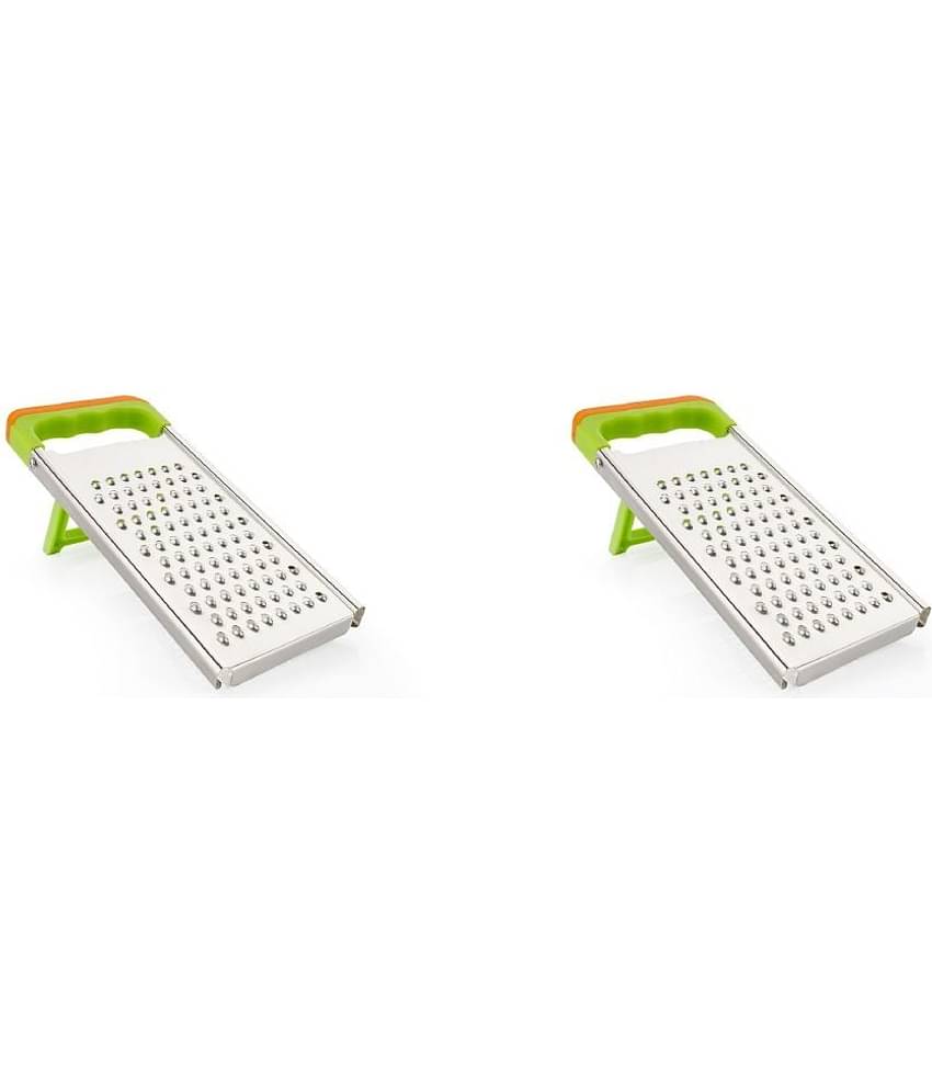 iview kitchenware - Stainless Steel Vegetable Grater,Fruit Grater,Cheese Grater ( Pack of 2 ) - Green