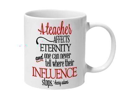 Multicolor A Teacher And Influence By Henry Adams Ceramic Mug