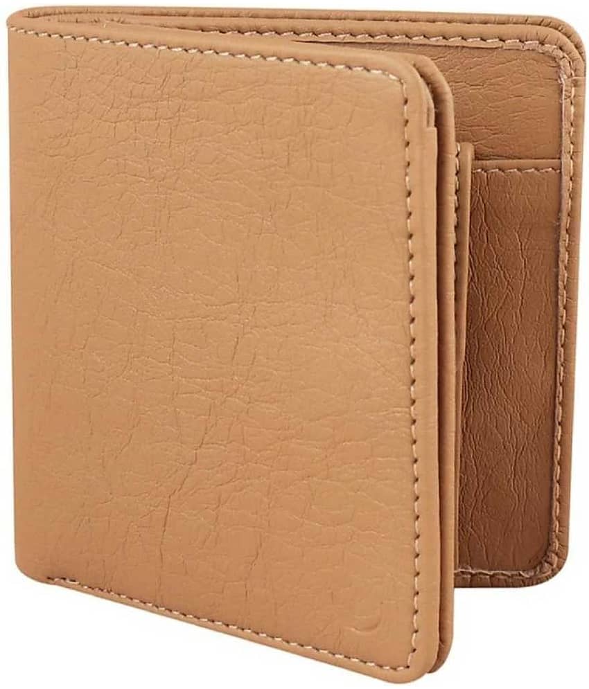 Classic World PU Solid Men's RFID Wallet With 8 Slots For Card ( Tan , Pack of 1 )