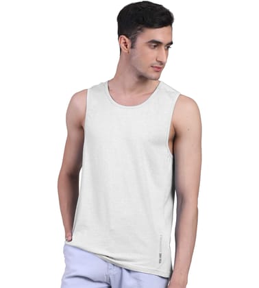 Freecultr Sleeveless T Shirts for Men Active Vest, Gym Wear Tshirt for Men Workout Sports Sando for Man Dry Fit Vests t Shirt Super Soft & Comfort Fit Inner wear-  Pack of 1-White