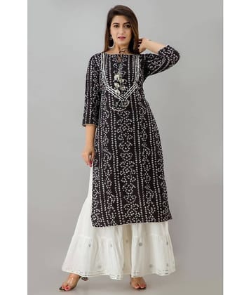 FabbibaPrints - Red Rayon Women's Straight Kurti ( Pack of 1 )