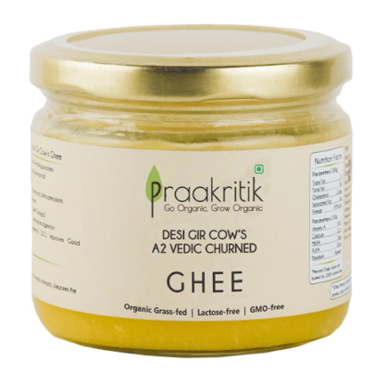 Praakritik Natural Desi Gir Cow A2 Ghee 250ml