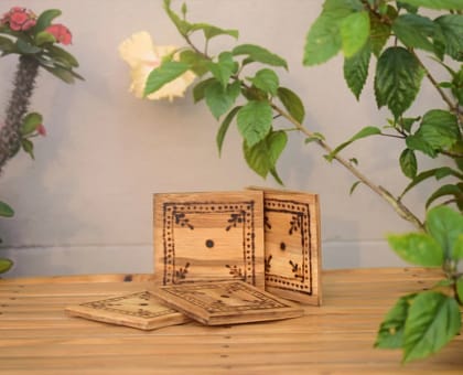 Handmade Bamboo Coasters  - 6 pieces