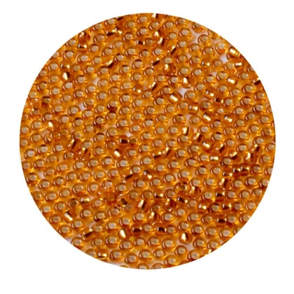 Glod Roundel Glass Seed Beads for Jewelry Making. (CRSB-015)-Per Packet of 50 Gram / 11/0 (1.5 MM) / Gold