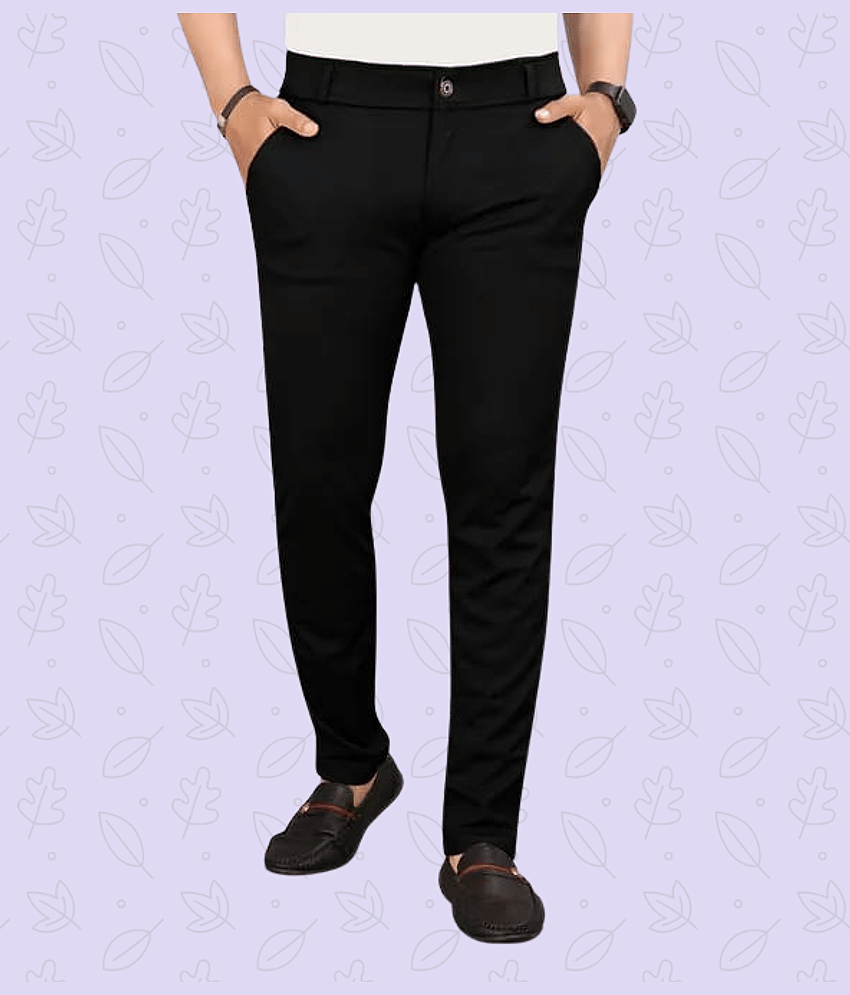 ikigai Black Lycra Men's Trackpants ( Pack of 1 )