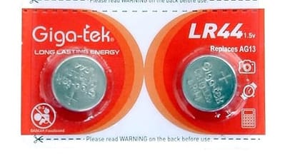 Giga-tek LR44 Coin Battery Pack of 2