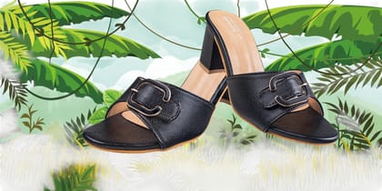 Trendz Ladies Black Chappal (Trnz C 250217)-Black/Silver / 3