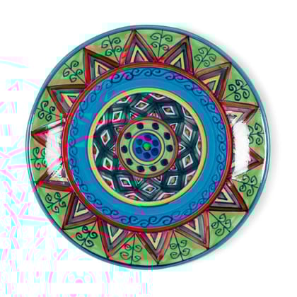 Hand Painted Ceramic Dinner Plate - 10"