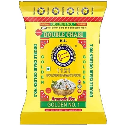 DOUBLE CHABI 1121 Golden Basmati Rice, 1 kg