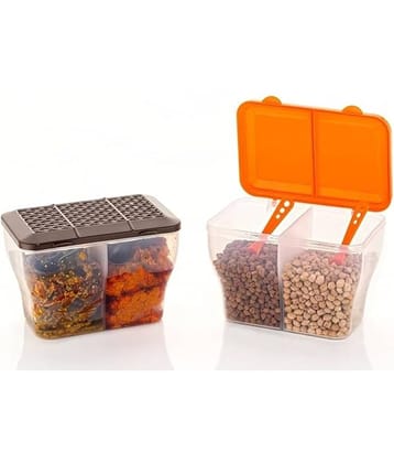 Analog Kitchenware Dal/Masala/Vegetable Plastic Multicolor Pickle Container ( Set of 2 )