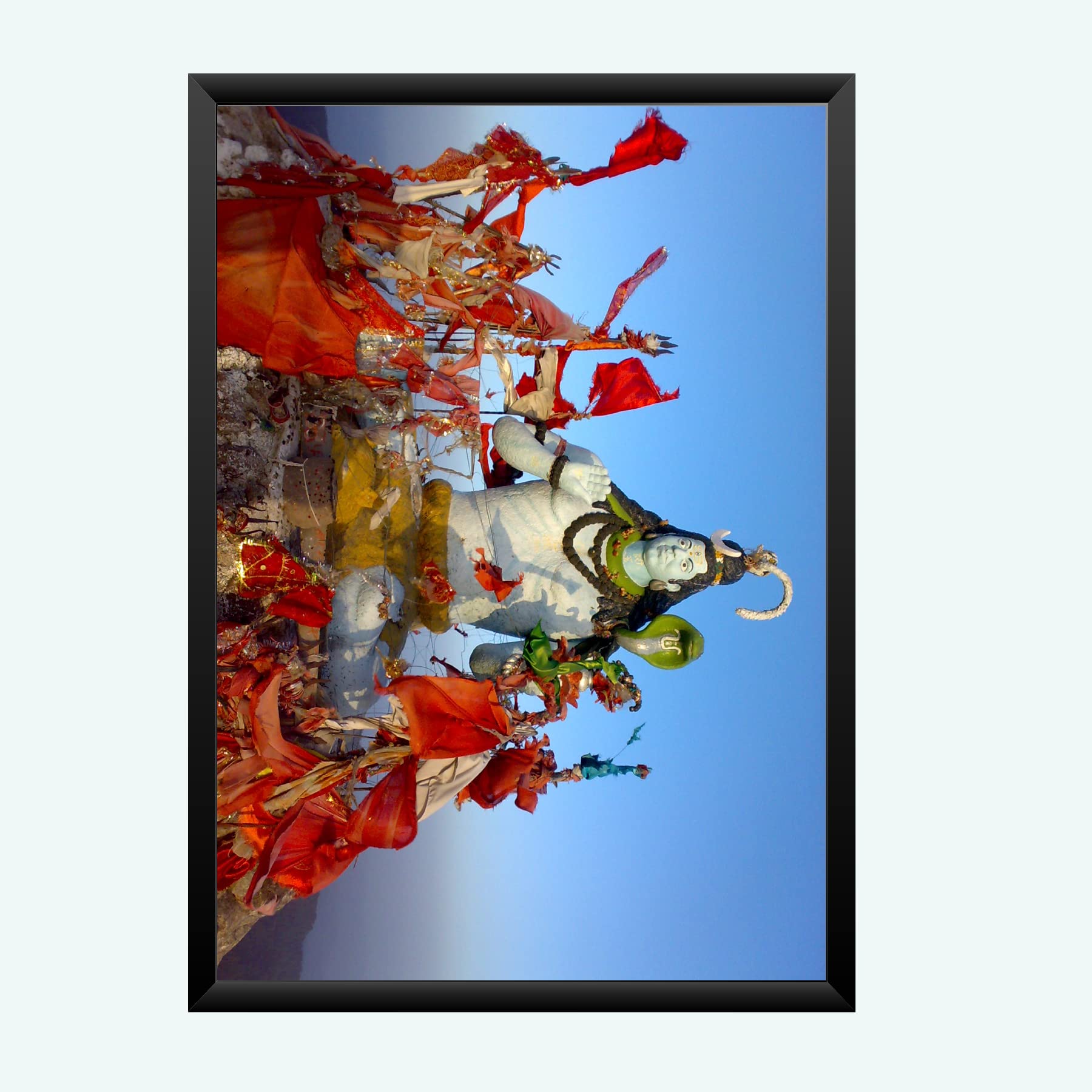 NOKKES Bhagwan Shiv Ji Wall Photo Frame For Puja And Wall Decoration Wall Photo Frame Size 8X12 Inch16