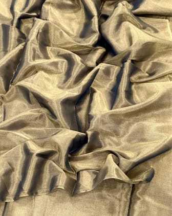 Poetic Maheshwari Pure Tissue Silk Saree Copper