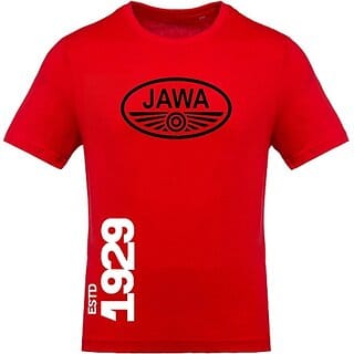 Fastbend Mens Red Printed Cotton Blend Round Neck T-Shirt