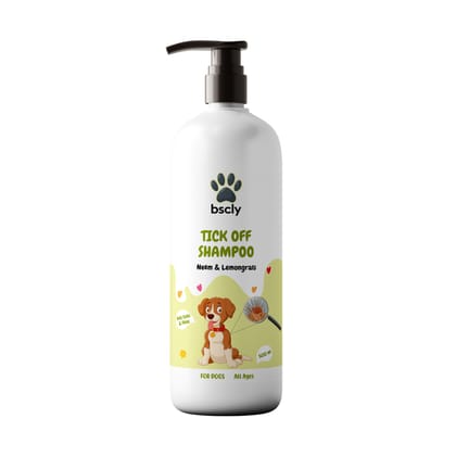 Bscly Tick Off Shampoo With Neem & Lemongrass, 500 ml