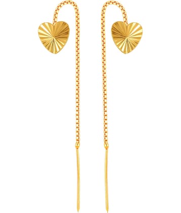VIVASTRI Golden Threader Earrings ( Pack of 1 )