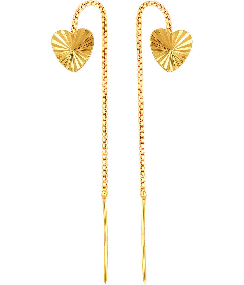 VIVASTRI Golden Threader Earrings ( Pack of 1 )