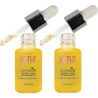 Lotus Herbals Whiteglow Vitamin C And Gold Radiance Face Oil For Dull  Dry Skin Intense Hydration 15Ml (Pack Of 2)