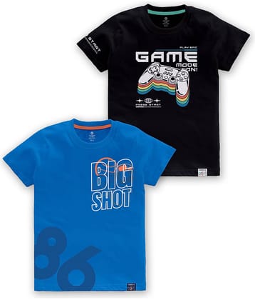 CODEZ Pack of 1 Boys Cotton Blend T-Shirt ( Multi Color )