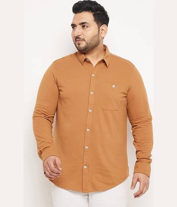 Club York Cotton Blend Regular Fit Solids Full Sleeves Men's Casual Shirt - Khaki ( Pack of 1 )