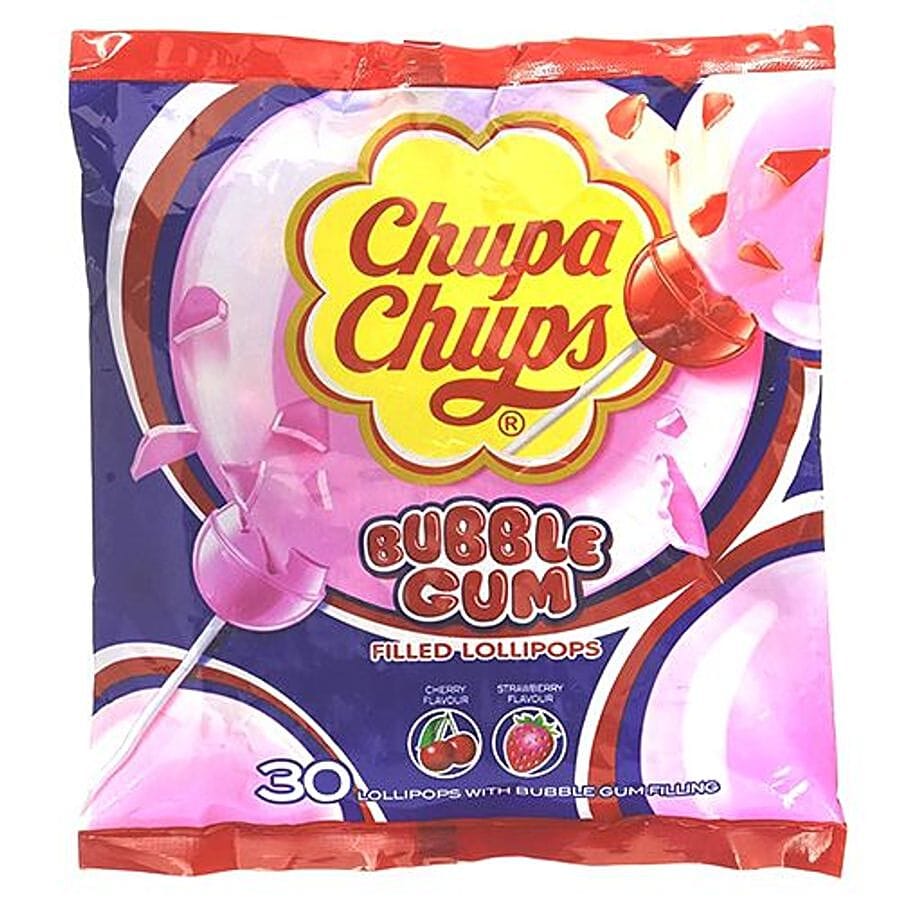 Chupa Chups Lollipops, Bubble Gum Filled, Pp, 360 G