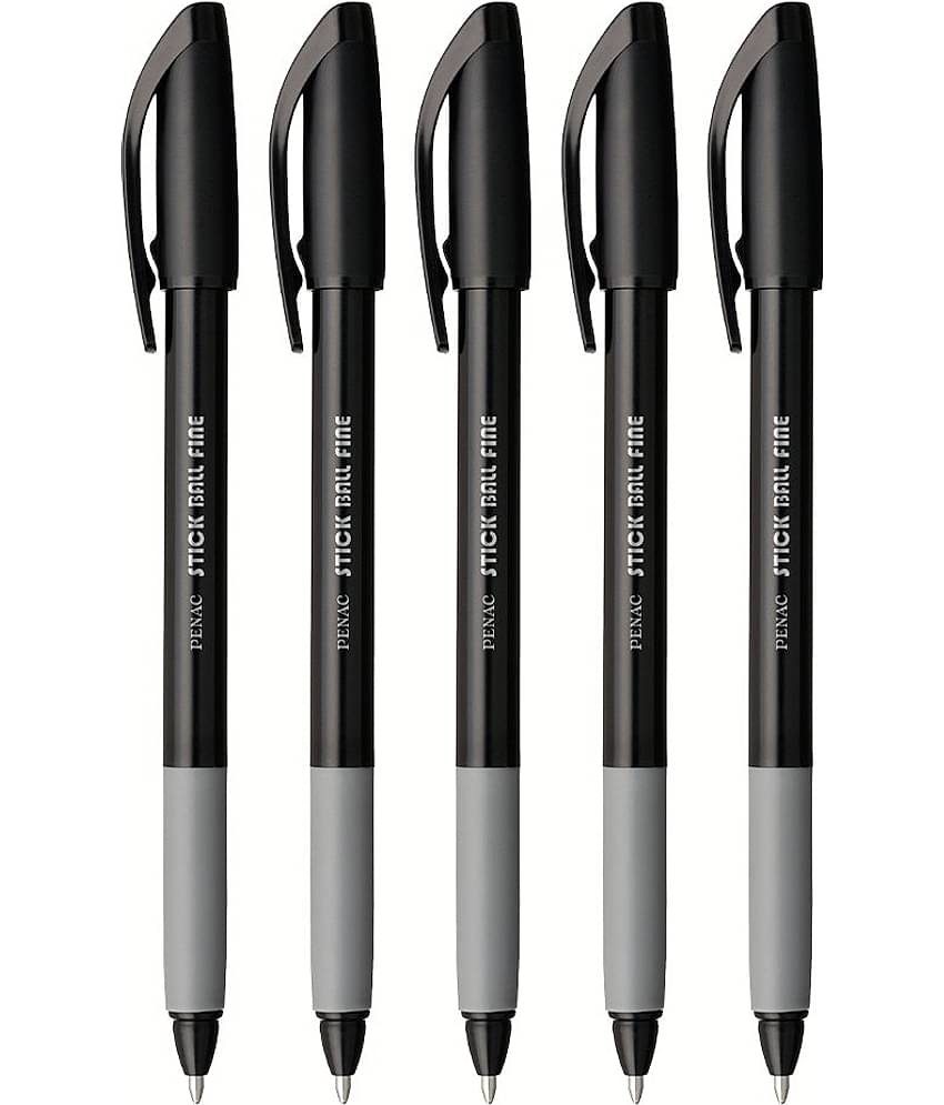 Penac Stick Ball Pen Black (Pack of 10)