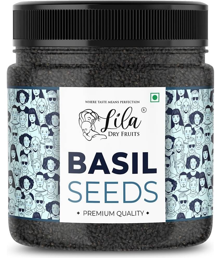 LILA DRY FRUITS Premium Basil Seeds 1kg Raw Organic Sabja Seed Rich in Protein & Minerals