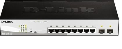 D-LINK DGS-1210-10P 8-Port 10/100/1000M PoE with 2 Combo SFP ports Web Smart Switch