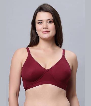 IN CARE LINGERIE Cotton Non Padded Women's Everyday Bra ( Maroon ) SUHANA_MAROON_38C
