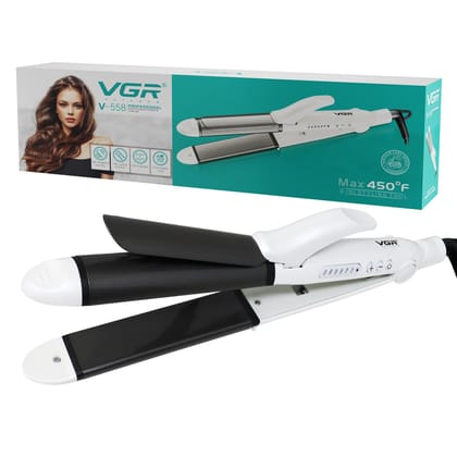 VGR V-558 2 In 1 Hair Straightener And Curler, White VGR V-558 2 In 1 Hair Straightener And Curler, White - Default Title