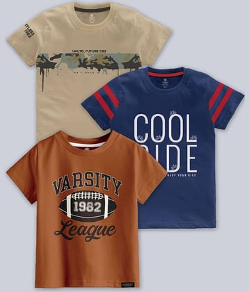 CODEZ Pack of 2 Boys Cotton Blend T-Shirt ( Multicolor )