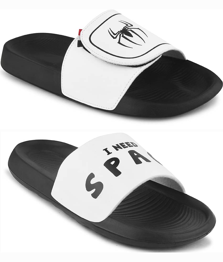 Q tick White Men's Slide Flip Flop