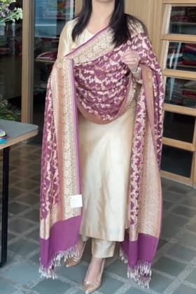 Cotton Silk Set with Banarasi Dupatta-M