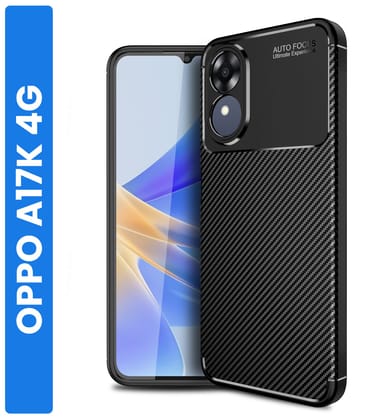 Aramid Fibre Series Shockproof Armor Back Cover for OPPO A17K 4G, 6.56 inch, Black