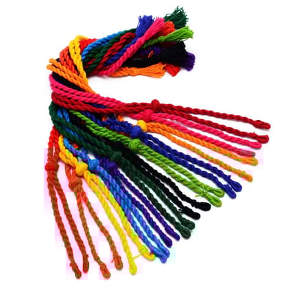Adjustable Handmade Necklace Thread Multicolor Dori Pack of 12 Pcs Jewellery Making., BMIX-015