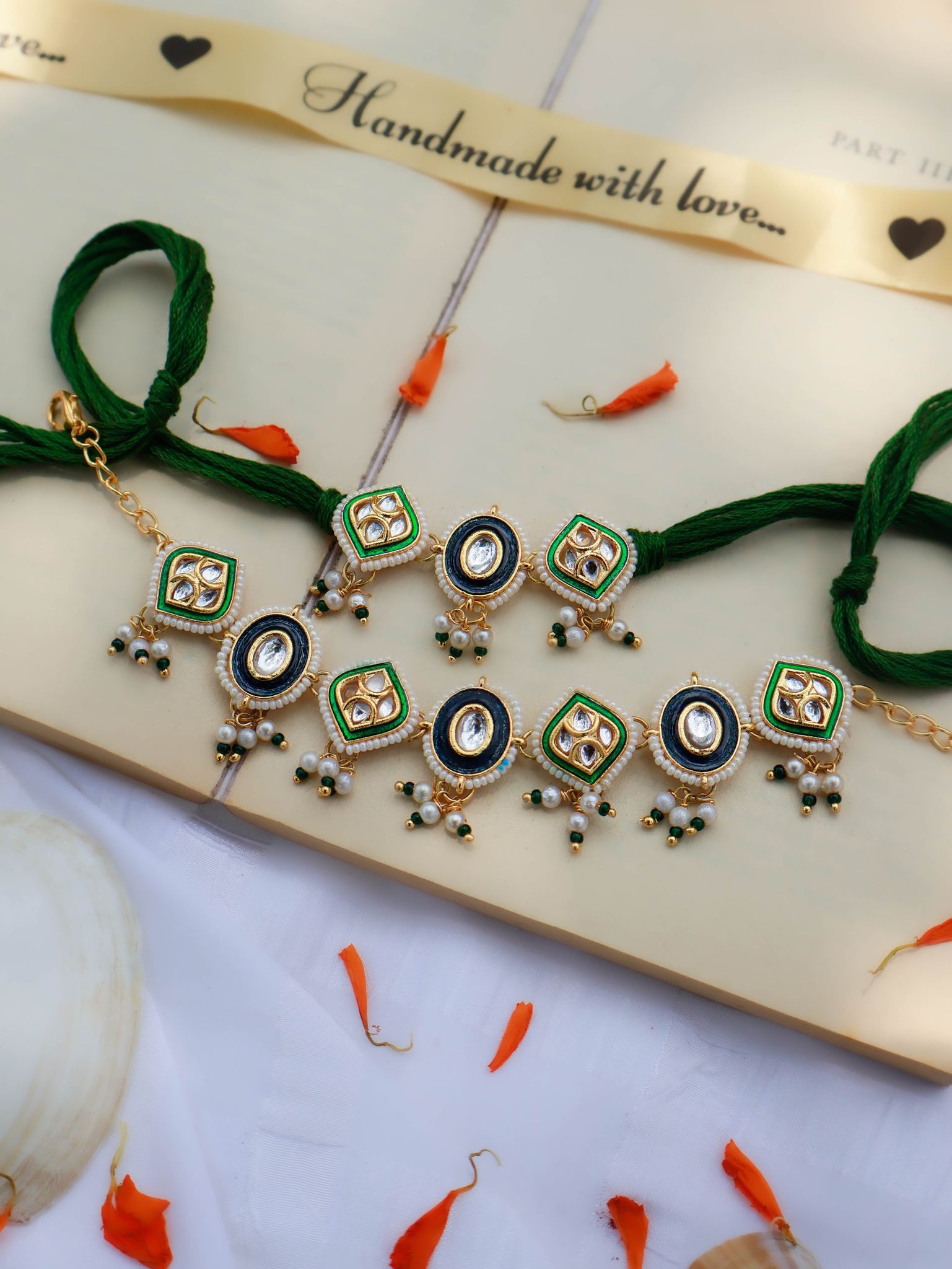 Umang Green Rakhi Lumba Set-Green