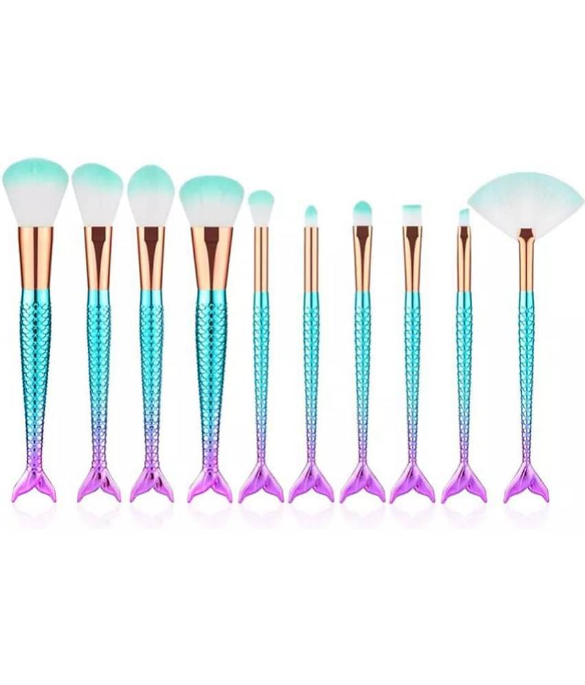 MR. MAC Premium Quality Mermaid Makeup Foundation Brush 10 Pcs 50 g