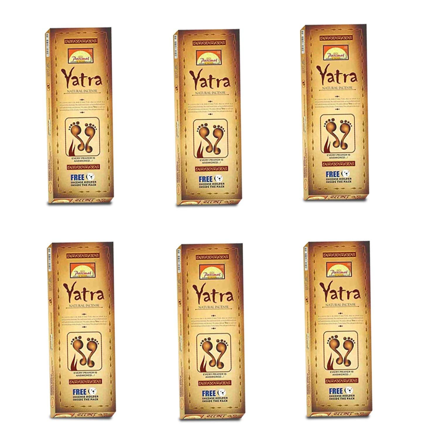 PARIMAL YATRA Pure Natural Incense Stick 66 GM Pack of 6 (66 GM x 6 =396 GM) Combo Pack (Pack of 6)