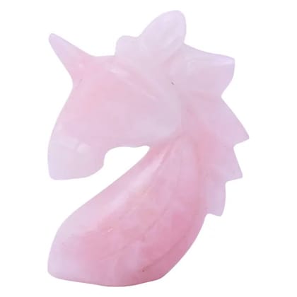 Rose Quartz Crystal Unicorn, Symbol of Masic, Mystery, Romance And Positivity(KI_098)  by Krishna Impex