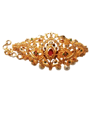 Elegant 1 Gram Micro Gold CZ Choker Jewellery Set ROHITHA