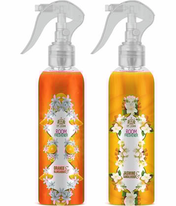 ST.JOHN Rajnigandha & Jasmine Room Freshener For Home & Office 250ml Each (500ml) - Pack of 2