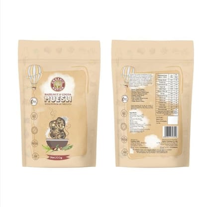 Organic Nation Muesli Hazalnuts & Cocoa Seeds 300g | 12-in-1 Power Breakfast | India�s No. 1 Muesli | Multigrain Breakfast Cereal |