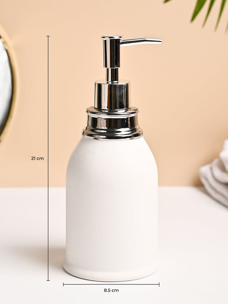 VON CASA White Ceramic Soap Dispenser - 480ml