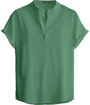 WEBRIC White Polyester Men's Shirt Style Kurta ( Pack of 1 )
