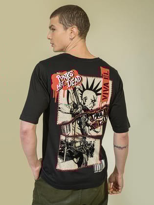 PUNKS NOT DEAD Oversized Tshirt-M / Black / PUNKS-NOT-DEAD
