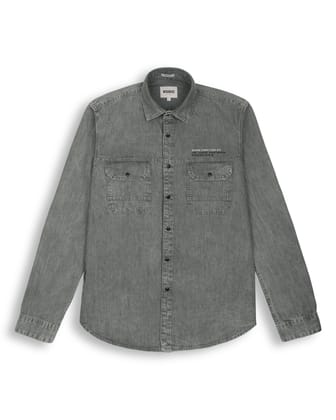 DENIM SHIRT IN OLIVE-M