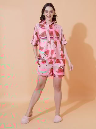 Watermelon Whimsy Shorts And Shirt Set-S