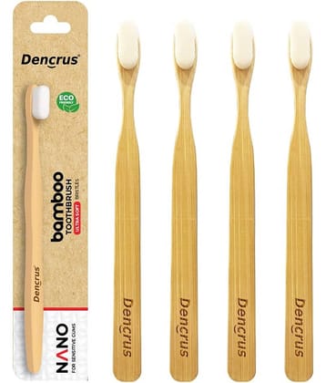 Dencrus  Nano Ultra-Soft Bristles Toothbrush Relieve Sensitiivity Pack of 4