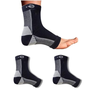 3_Pair Set Unisex Casual Cotton Printed Ankle Length Support Socks (Multicolor)-PID63423