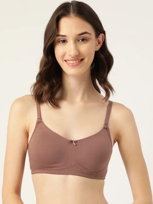 Leading Lady Women's Solid Cotton Non Padded Non Wired T-Shirt Bra Leading Lady Women's Solid Cotton Non Padded Non Wired T-Shirt Bra
